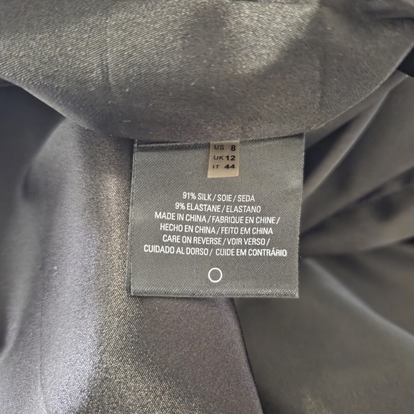 Elie Tahari Black and Cream Sleeveless Sheath Sulk Blend Mini Dress Size 8 - Picture 5 of 6